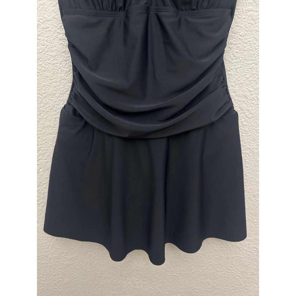 NWT RELLECIGA Black One Piece Skirt Swimsuit Size Small - Picture 3 of 12